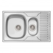 Кухонная мойка Qtap 7850-B Micro Decor 0.8 мм с дополнительной чашей