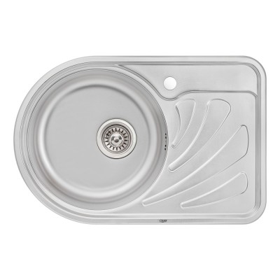 Кухонная мойка Qtap 6744L Micro Decor 0.8 мм с чашей слева Кухонная мойка Qtap 6744L Micro Decor 0.8 мм с чашей слева