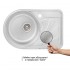 Кухонная мойка Qtap 6744L Satin 0.8 мм с чашей слева Кухонная мойка Qtap 6744L Satin 0.8 мм с чашей слева
