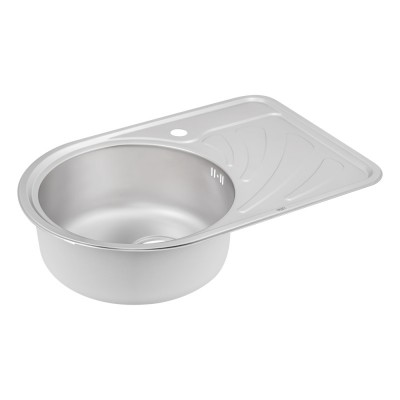 Кухонная мойка Qtap 6744L Satin 0.8 мм с чашей слева Кухонная мойка Qtap 6744L Satin 0.8 мм с чашей слева