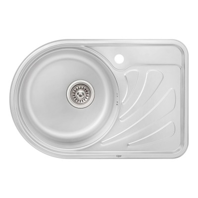 Кухонная мойка Qtap 6744L Satin 0.8 мм с чашей слева Кухонная мойка Qtap 6744L Satin 0.8 мм с чашей слева