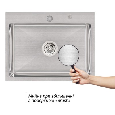 Кухонная мойка Lidz H5845 Brush 3.0/1.0 мм с диспенсером для моющего средства Кухонная мойка Lidz H5845 Brush 3.0/1.0 мм с диспенсером для моющего средства
