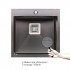 Кухонная мойка Qtap DK5050BL интегрированная черный металлик Кухонная мойка Qtap DK5050BL интегрированная черный металлик