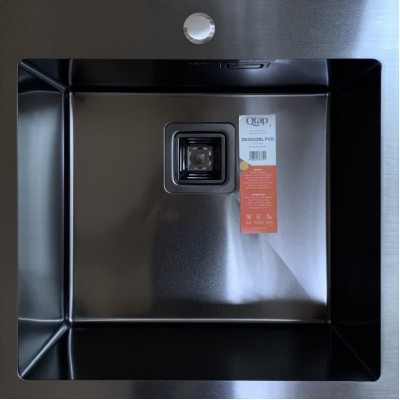 Кухонная мойка Qtap DK5050BL интегрированная черный металлик Кухонная мойка Qtap DK5050BL интегрированная черный металлик