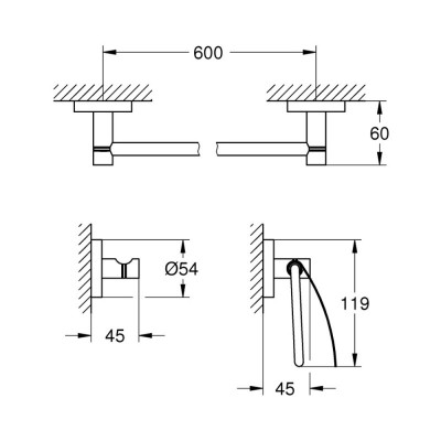 Набор аксессуаров Grohe Essentials 40775001