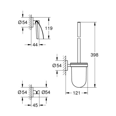 Набор аксессуаров Grohe Essentials 40407001 Набор аксессуаров Grohe Essentials 40407001