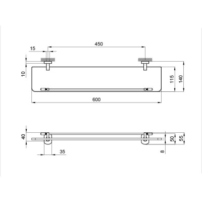 Полка Q-tap Liberty ORO 1153 Полка Q-tap Liberty ORO 1153