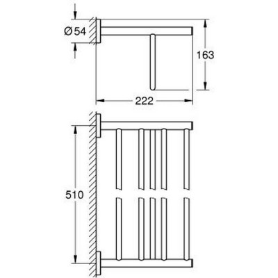 Полка для полотенец Grohe BauCosmopolitan 40462001 Полка для полотенец Grohe BauCosmopolitan 40462001