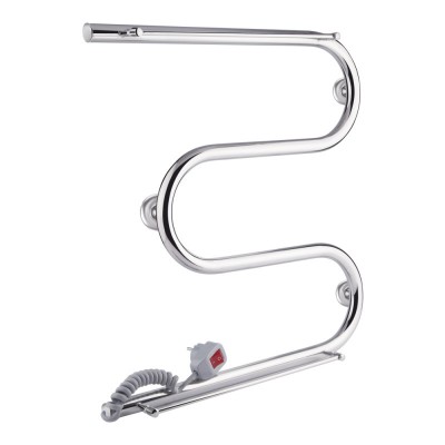 Полотенцесушитель электрический Q-tap Snake shelf (CRM) 500x500 LE с полотенцедержателем Полотенцесушитель электрический Q-tap Snake shelf (CRM) 500x500 LE с полотенцедержателем