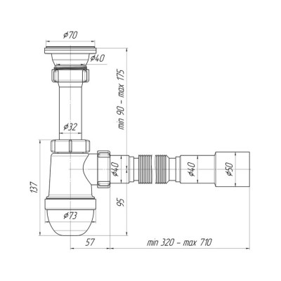 Сифон для раковины ANI Plast C0115 Сифон для раковины ANI Plast C0115