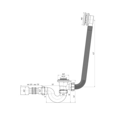 Сифон для ванны ANI Plast EC155 Сифон для ванны ANI Plast EC155