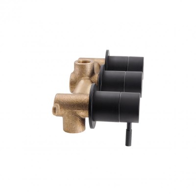 Смеситель для ванной Qtap Scorpio 3350105GB скрытого монтажа черный