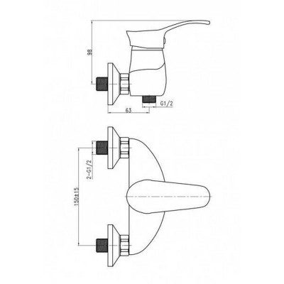 Смеситель для душа Q-tap Mars СRM 010