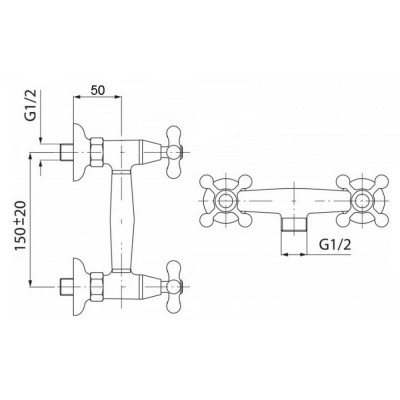 Смеситель для душа Q-tap Dominox CRM 363