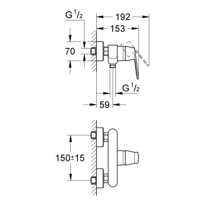Смеситель для душа Grohe Eurosmart Cosmopolitan 32837000 Смеситель для душа Grohe Eurosmart Cosmopolitan 32837000