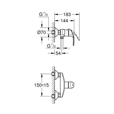 Смеситель для душа Grohe Eurosmart 33555002