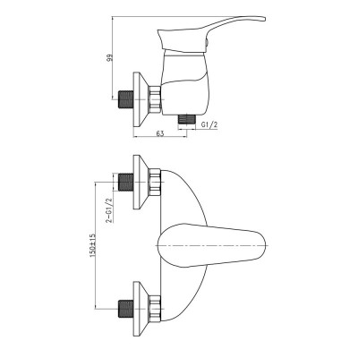 Смеситель для душа Q-tap Eris СRM 010