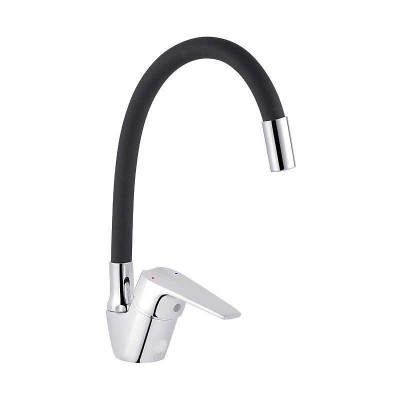 Смеситель для кухни Kroner KRM Odra-C032BLK с гибким изливом Смеситель для кухни Kroner KRM Odra-C032BLK с гибким изливом