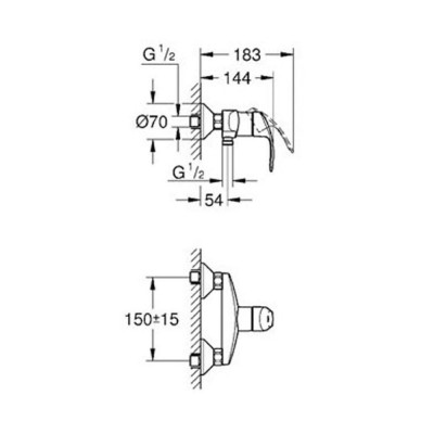 Набор смесителей Grohe Eurosmart M-Size 123244M