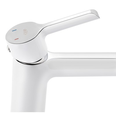 Смеситель для раковины белый Qtap Grand WCR 001F Смеситель для раковины белый Qtap Grand WCR 001F