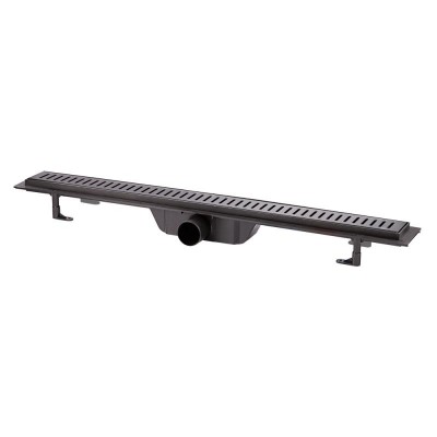 Трап линейный Q-tap Dry FF304-800MBLA с нержавеющей решеткой 800х73 Трап линейный Q-tap Dry FF304-800MBLA с нержавеющей решеткой 800х73