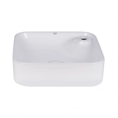 Раковина накладная Qtap Stork QT15112194W с донным клапаном