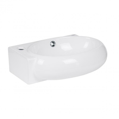 Раковина в ванную Qtap Leo 430x290x140 мм White с донным клапаном