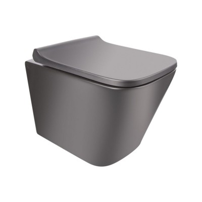 Унитаз подвесной Qtap Tern безободковый с сидением Slim Soft-close QT1733052ERMB Унитаз подвесной Qtap Tern безободковый с сидением Slim Soft-close QT1733052ERMB