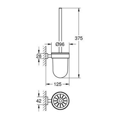 Ершик для унитаза Grohe Essentials Cube 40513001 Ершик для унитаза Grohe Essentials Cube 40513001