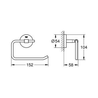 Держатель туалетной бумаги Grohe BauCosmopolitan 40457001 Держатель туалетной бумаги Grohe BauCosmopolitan 40457001